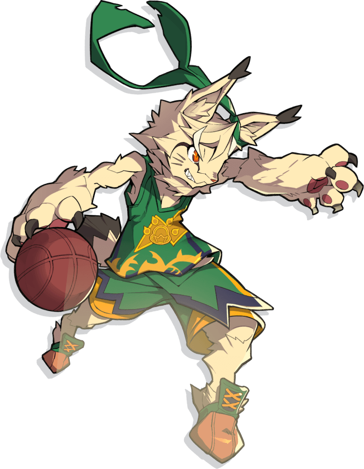 Basketball focused character from Fight League
